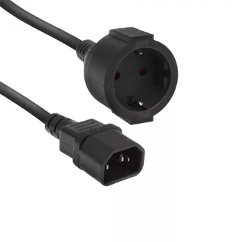 Καλώδιο τροφοδοσίας ACT C14 CEE 7/3 μαύρο 0,2 m 250 V 5 A