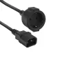 Καλώδιο τροφοδοσίας ACT C14 CEE 7/3 μαύρο 0,2 m 250 V 5 A