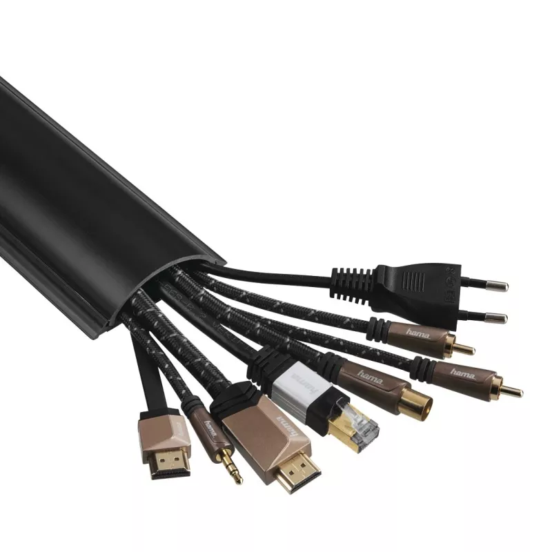 Hama 00220985 Οργανωτής καλωδίων Universal κανάλι καλωδίων Μαύρο 1 τεμ.