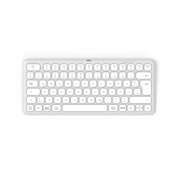 Hama WK-500 πληκτρολόγιο πολλαπλών συσκευών, συμπαγές, ασύρματο RF + Bluetooth, QWERTZ γερμανικό, λευκό