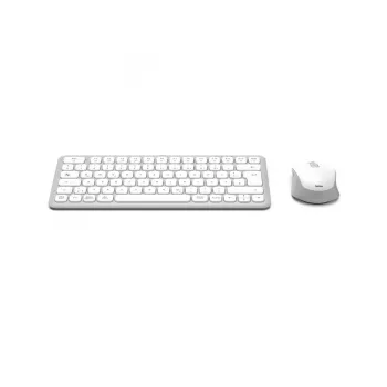 Hama WKM-500 πληκτρολόγιο ποντίκι σετ Home USB + RF Wireless + Bluetooth QWERTZ Γερμανικό Γκρι, Λευκό