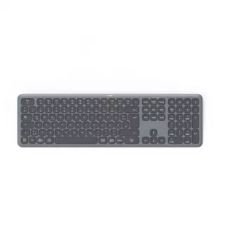 Hama WK-550 Πληκτρολόγιο Home/Office RF Wireless + Bluetooth QWERTZ Γερμανικό μαύρο, σκούρο γκρι