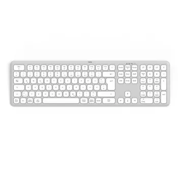 Hama WK-550 Πληκτρολόγιο Home/Office RF Wireless + Bluetooth QWERTZ Γερμανικό γκρι, λευκό