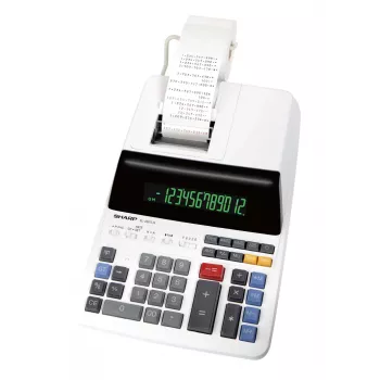 Sharp EL-2607LG Αριθμομηχανή Επιτραπέζια Εκτυπωτική Μαύρο, Λευκό