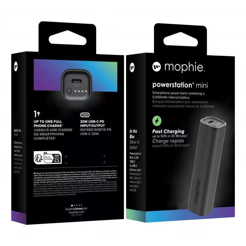 mophie Powerstation Mini 5000 mAh Μαύρο