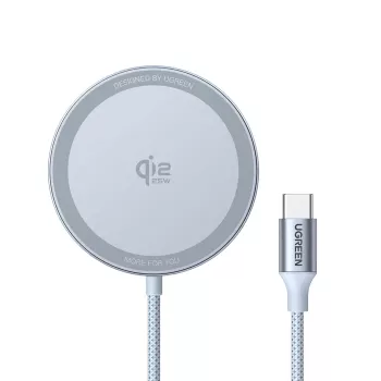 UGREEN MagFlow W753 Qi2 Μαγνητικός ασύρματος σταθμός φόρτισης, 25 W, Ασημί
