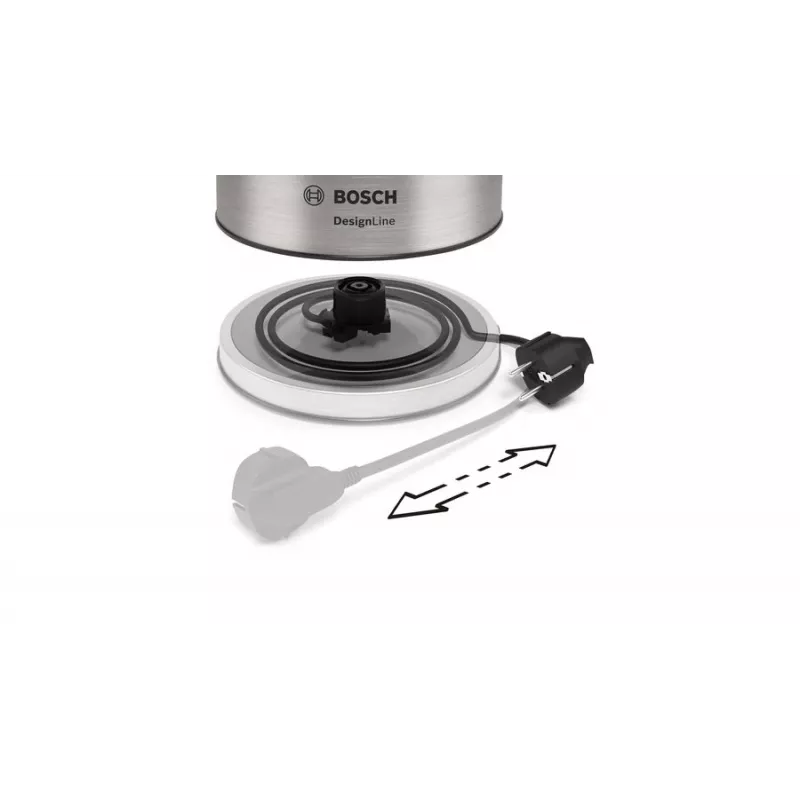 Bosch TWK5P480 βραστήρας 1,7 L 2400 W μαύρο, ανοξείδωτο ατσάλι