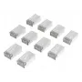 Hama 00300028 RJ45 βύσμα δικτύου Cat6a STP, ασημί/διαφανές, συσκευασία 10 τεμ.