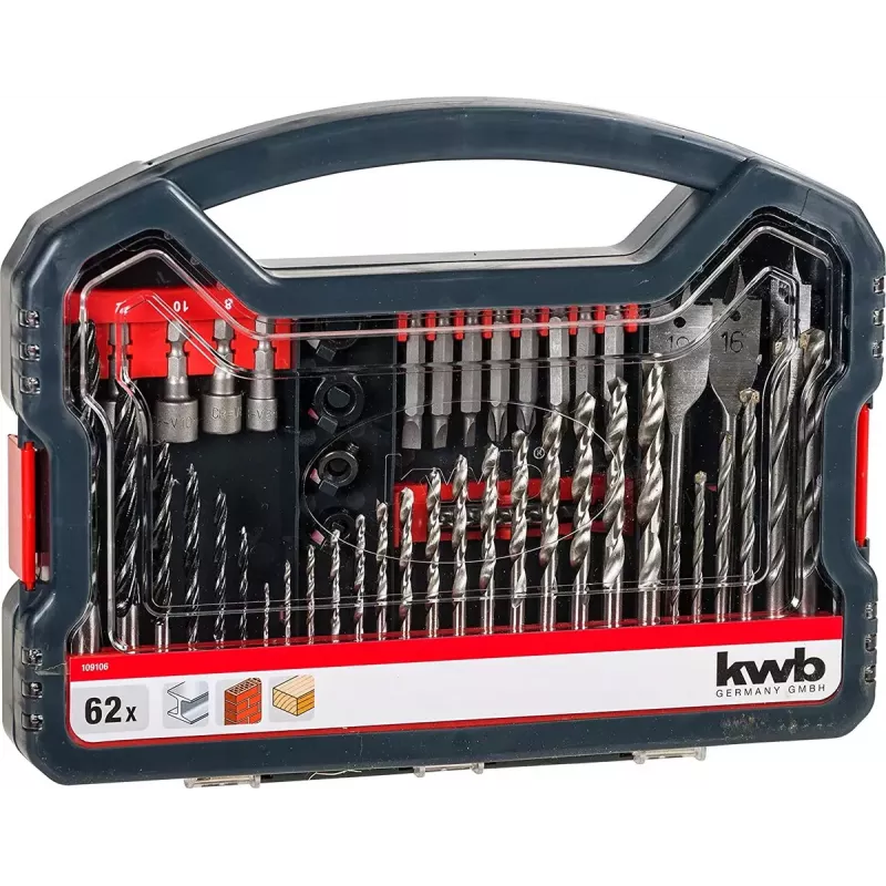 Σετ τρυπανιών KWB 109106 62 τεμ. για διάτρηση