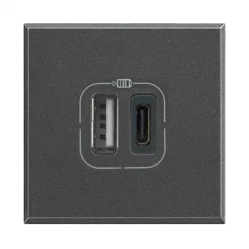 Legrand HS4287C2 πρίζα 2x USB ανθρακί
