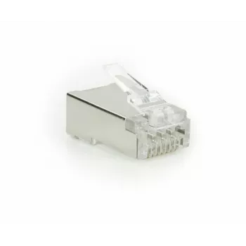 ACT CAT6A pass-through θωρακισμένος αρθρωτός σύνδεσμος RJ45 Επαφές χρυσού Ασημί Διαφανές