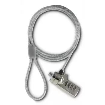 Hama Light κλειδαριά laptop με συνδυασμό 4 ψηφίων, ανθρακούχο ατσάλι, ασημί