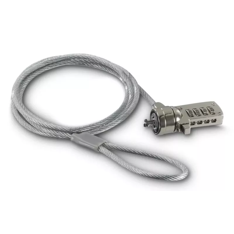 Hama Light κλειδαριά φορητού υπολογιστή με συνδυασμό 4 ψηφίων, ανθρακούχο ατσάλι, ασημί