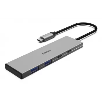 Hama 00200147 Hub διασύνδεσης USB Type-C 10000 Mbit/s Γκρι