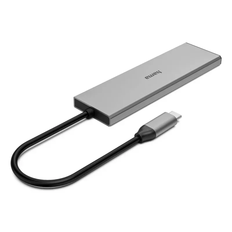 Hama 00200147 Hub διασύνδεσης USB Type-C 10000 Mbit/s Γκρι