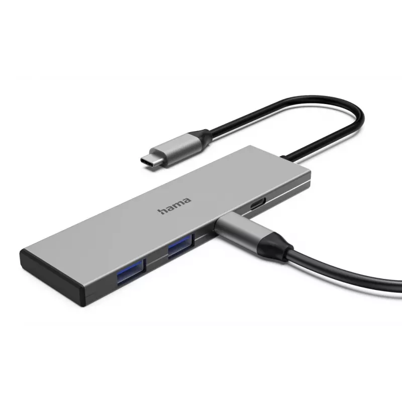 Hama 00200147 Hub διασύνδεσης USB Type-C 10000 Mbit/s Γκρι