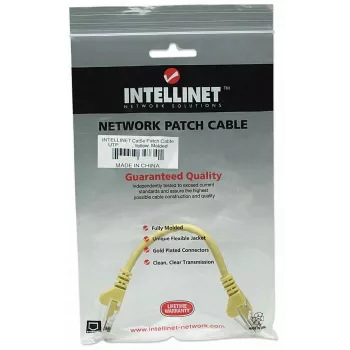 Intellinet 325165 καλώδιο patch Cat5e U/UTP, RJ45, 0,45 m, λείο, με προστασία κάμψης, κίτρινο