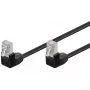 Καλώδιο patch Goobay CAT 5e 2x 90° γωνιακό F/UTP μαύρο 2 m