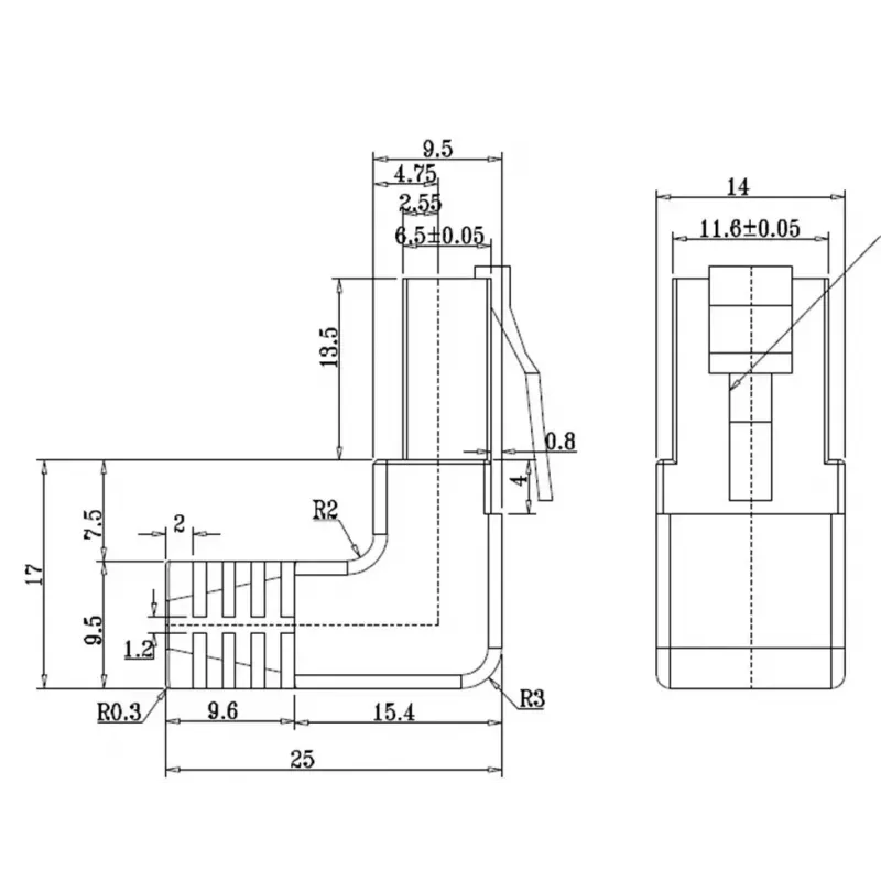Καλώδιο patch Goobay CAT 5e 2x 90° γωνιακό U/UTP μαύρο 3m