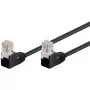 Καλώδιο patch Goobay CAT 5e 2x 90° γωνιακό U/UTP μαύρο 3m