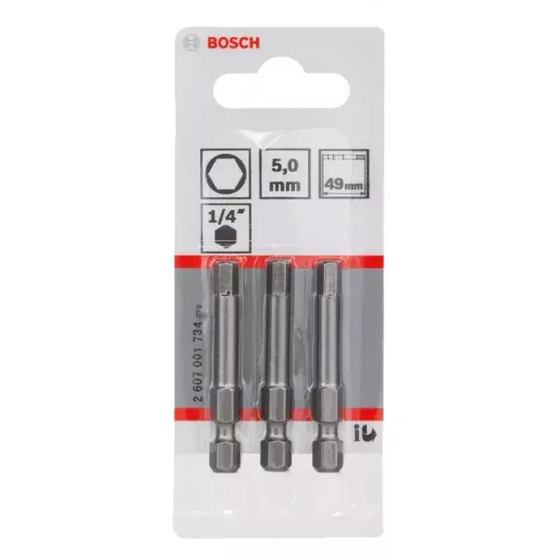 Μύτη κατσαβιδιού Bosch 2607001734 εξαιρετικά σκληρή 3 τεμ. Hex 5 mm