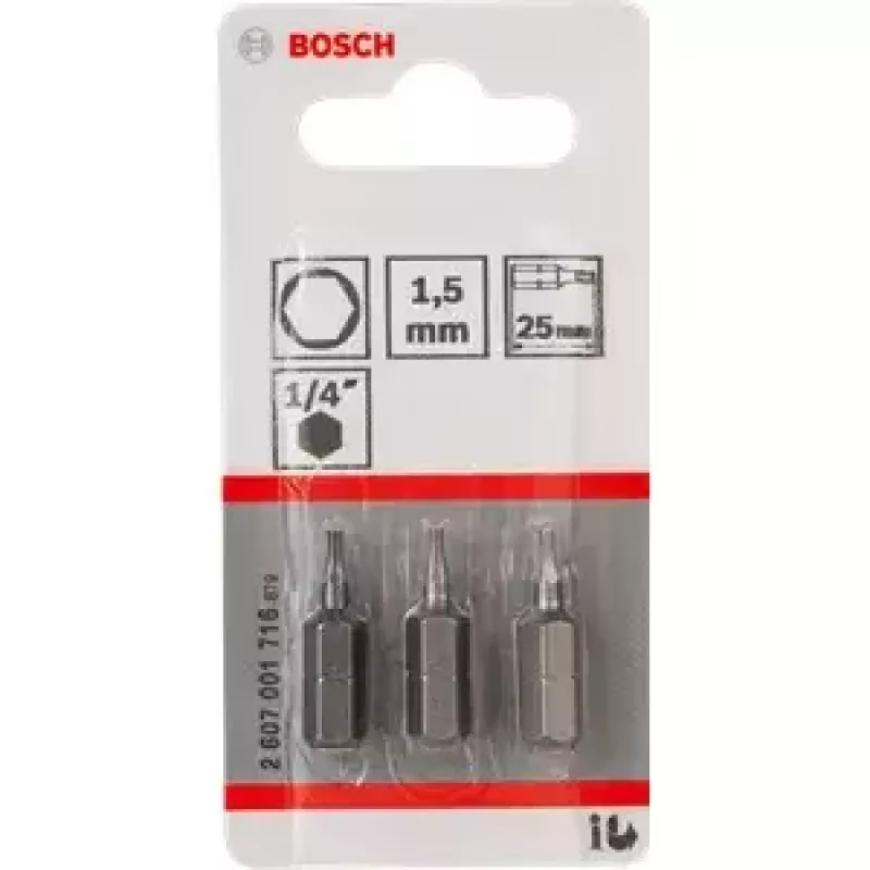 Bosch 2 607 001 716 Μύτες κατσαβιδιού 3 τεμ.