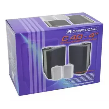 Omnitronic C-40 ηχείο 2 δρόμων, επιτοίχιο, 50–20000 Hz, ενσύρματο, ABS, λευκό