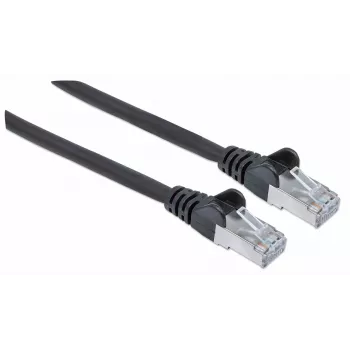 Intellinet Καλώδιο δικτύου patch, καλώδιο Cat7/βύσματα Cat6A, 15 m, Μαύρο, Χαλκός, S/FTP, LSOH/LSZH, PVC, RJ45, επιχρυσωμένες επαφές, προστασία προεξοχών, προστατευτικό από τσάκισμα, εφ' όρου ζωής εγγύηση
