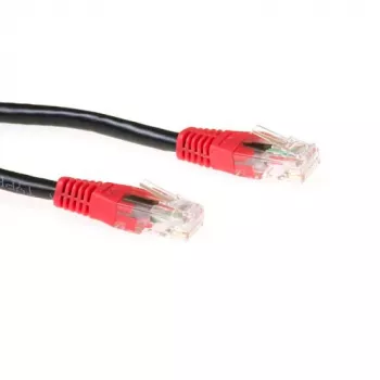 ACT μαύρο 1 μέτρο καλώδιο patch U/UTP CAT6 crossover με βύσματα RJ45
