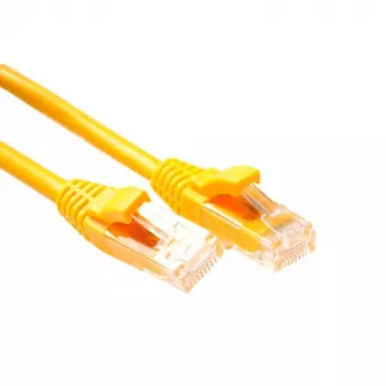 ACT Κίτρινο 1,5 μέτρα U/UTP CAT5E καλώδιο patch, ελεγμένο σε επίπεδο εξαρτημάτων, με βύσματα RJ45