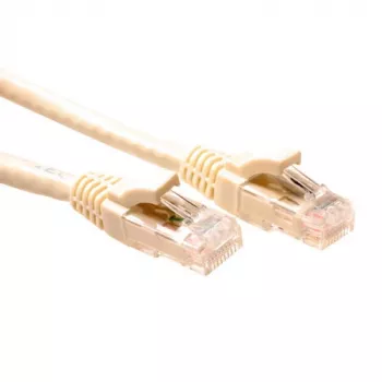 ACT Ιβουάρ 3 μέτρα U/UTP CAT6 καλώδιο patch σε επίπεδο εξαρτημάτων με βύσματα RJ45