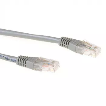 ACT Γκρι 0,25 μέτρα LSZH U/UTP CAT6A καλώδιο patch με βύσματα RJ45