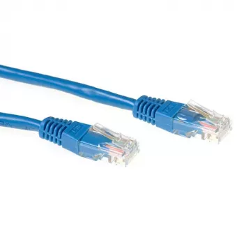 ACT μπλε 1 μέτρο LSZH U/UTP CAT6A καλώδιο patch με βύσματα RJ45