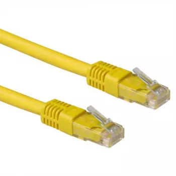ACT κίτρινο 5 μέτρα LSZH U/UTP CAT6A καλώδιο patch με βύσματα RJ45