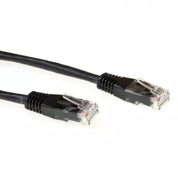 ACT μαύρο 1,5 μέτρα LSZH U/UTP CAT6A καλώδιο patch με βύσματα RJ45