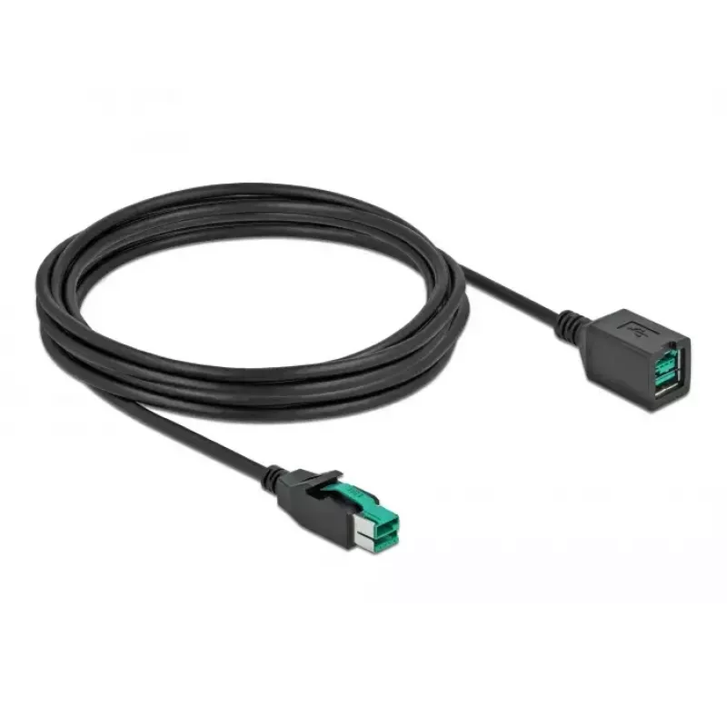 Καλώδιο επέκτασης USB με τροφοδοσία DeLOCK 85983 12 V 4 m μαύρο