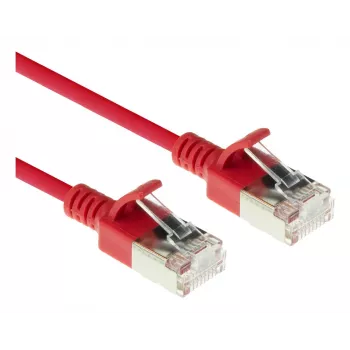 ACT Κόκκινο 2 m LSZH U/FTP CAT6A Datacenter Slimline Patch Καλώδιο με βύσματα RJ45