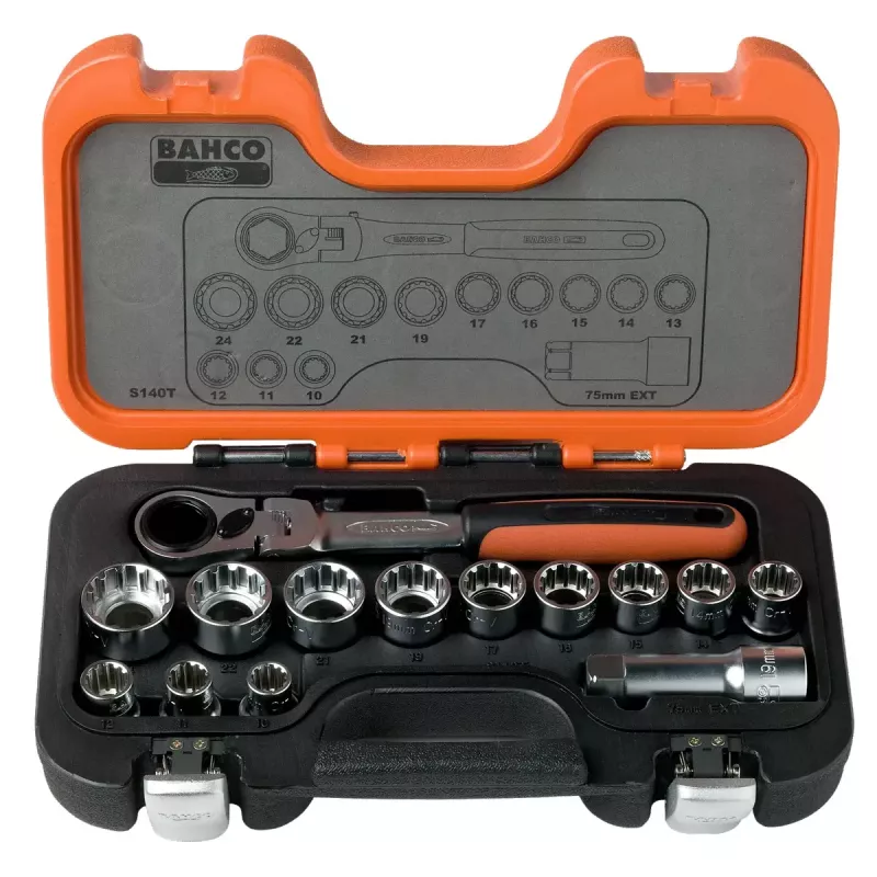 Bahco S140T Σετ καρυδάκια, 14 τεμ.