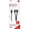 Καλώδιο USB 2GO 797153 1,5 m USB-B σε USB-C/Micro-USB-B/Lightning μαύρο