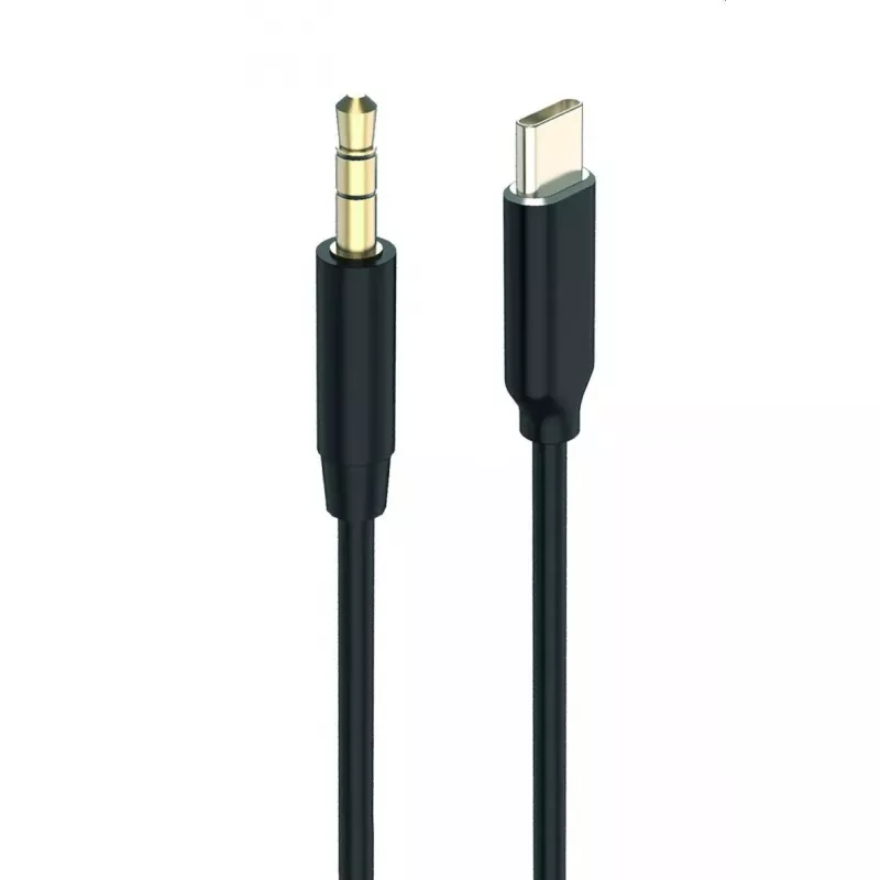 Καλώδιο ήχου 2GO 797219 1m 3,5mm USB Type-C μαύρο