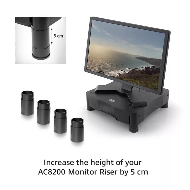 Πόδια ACT AC8200 Μαύρο 65mm Τοποθέτηση σε τραπέζι