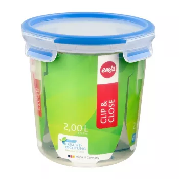 EMSA 508553 Δοχείο τροφίμων Στρογγυλό 2 L Μπλε, Διαφανές 1 τεμ.