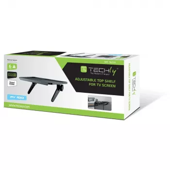 Techly ICA-DRS 902 ράφι συσκευών AV μαύρο πλαστικό