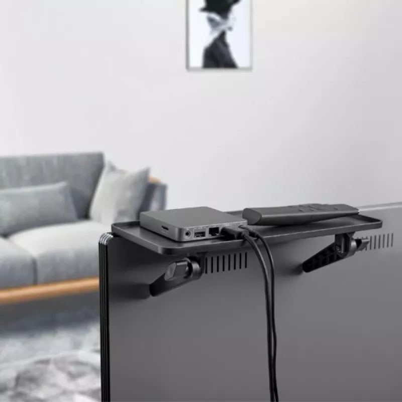 Techly ICA-DRS 902 ράφι συσκευών AV μαύρο πλαστικό