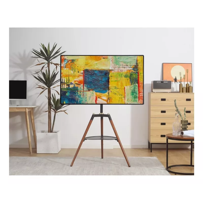 Techly ICA-TR58 Βάση/βάση στήριξης TV 165,1 cm (65 ίντσες) μαύρο, ξύλο