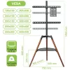 Techly ICA-TR58 Βάση/βάση στήριξης TV 165,1 cm (65 ίντσες) μαύρο, ξύλο