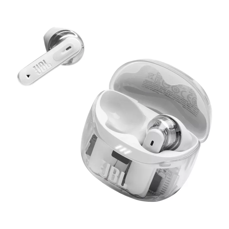 Headset JBL Tune Flex 2 Ghost Edition — True Wireless (TWS) In-Ear, Bluetooth, 20–20000 Hz, λευκό