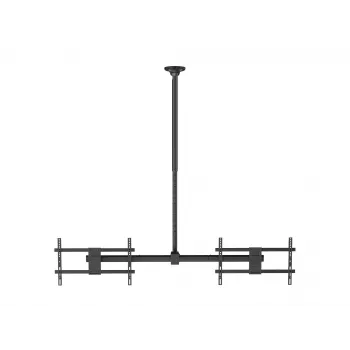 Βάση οροφής για δύο οθόνες EQUIP 81,3 cm – 152,4 cm (32 ιντσών–60 ιντσών) (VESA 200x200–600x400, μέγ. 80 kg, περιστρεφόμενη ±180°), μαύρη