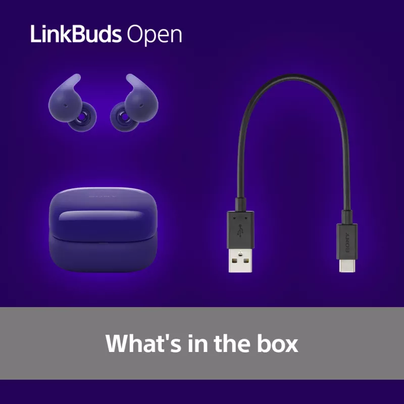 Sony LinkBuds Open WFL910V Ακουστικά/Headset Ασύρματα In-Ear Κλήσεις/Μουσική Bluetooth Μωβ