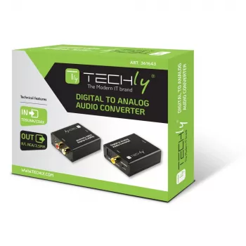 Techly IDATA SPDIF-9 Μετατροπέας ήχου Μαύρο